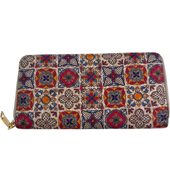 Handbags - Spacious Wallet with Boho Print
